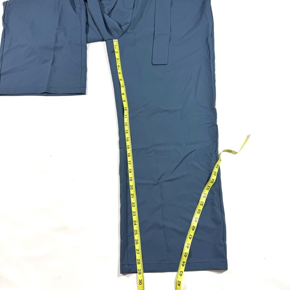 New Halara Pants Paperbag Wide Leg Deep Sea Blue Grey - Picture 7 of 8